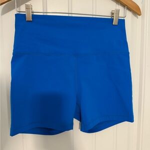 HALARA Blue Athletic Shorts High-Waisted Compression